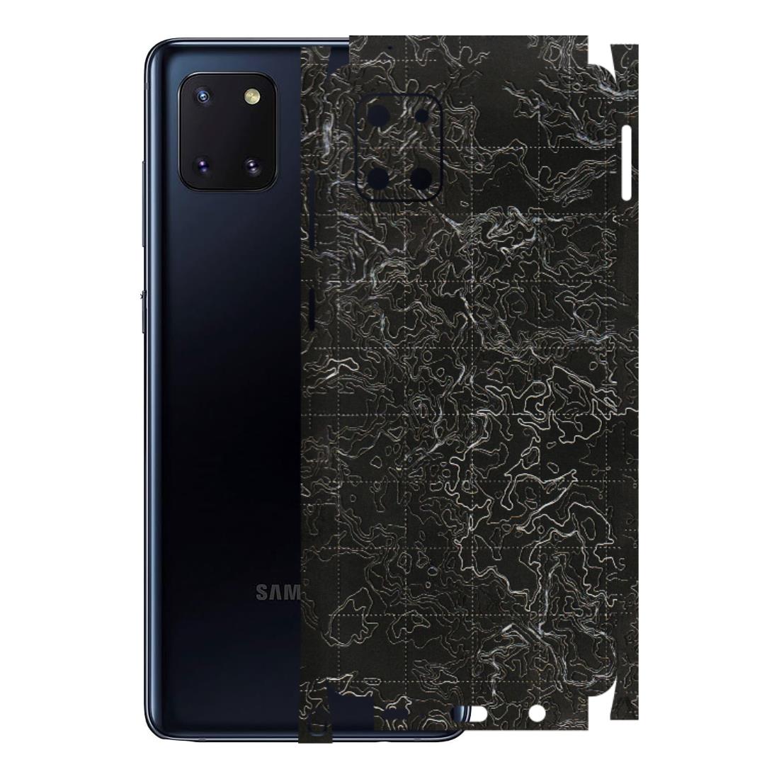 Samsung M/F/Note/Flip and C Phone Skins (All Models) - Black map Texture - 3D Embossed Finish (L-201) Samsung Galaxy Note 10 Lite
