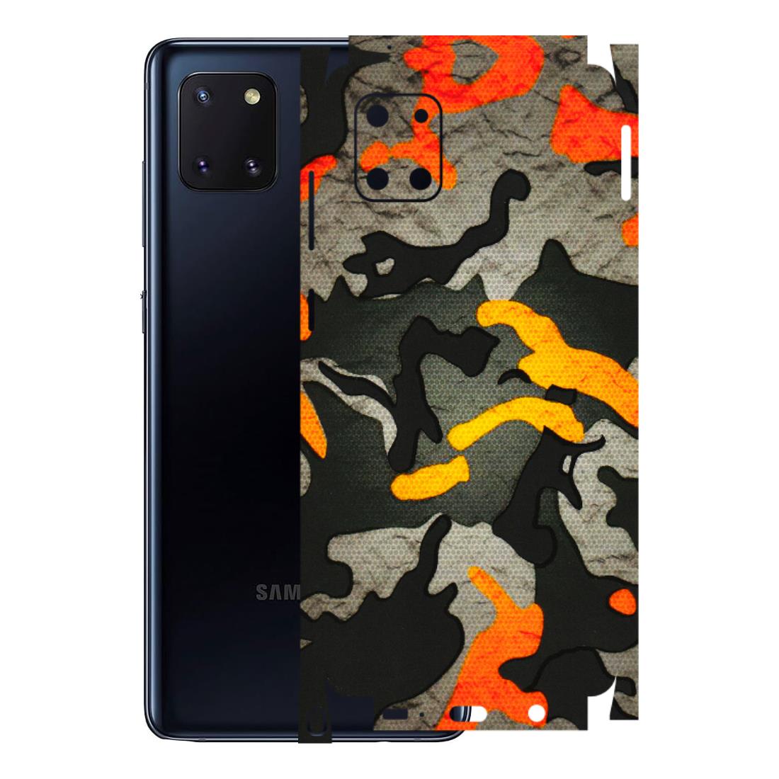 Samsung M/F/Note/Flip and C Phone Skins (All Models) - Orange Camouflage - 3D Embossed Finish (L-204) Samsung Galaxy Note 10 Lite