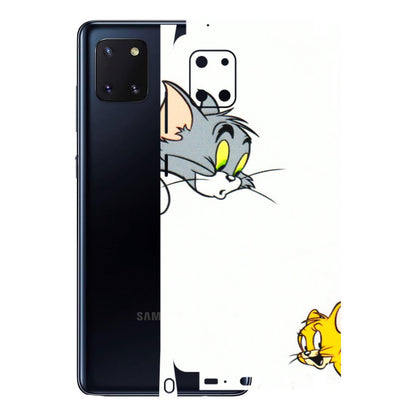 Samsung M/F/Note/Flip and C Phone Skins (All Models) - Cute Tom And Jerry - 3D Embossed Finish (L-220) Samsung Galaxy Note 10 Lite