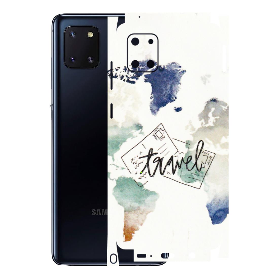 Samsung M/F/Note/Flip and C Phone Skins (All Models) - Travel The World - 3D Embossed Finish (L-232) Samsung Galaxy Note 10 Lite