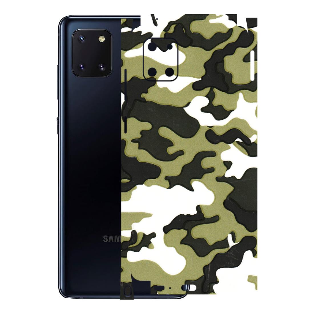 Samsung M/F/Note/Flip and C Phone Skins (All Models) - Camouflages White And Green - 3D Embossed Finish (L-243) Samsung Galaxy Note 10 Lite
