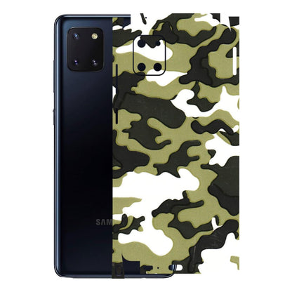 Samsung M/F/Note/Flip and C Phone Skins (All Models) - Camouflages White And Green - 3D Embossed Finish (L-243) Samsung Galaxy Note 10 Lite