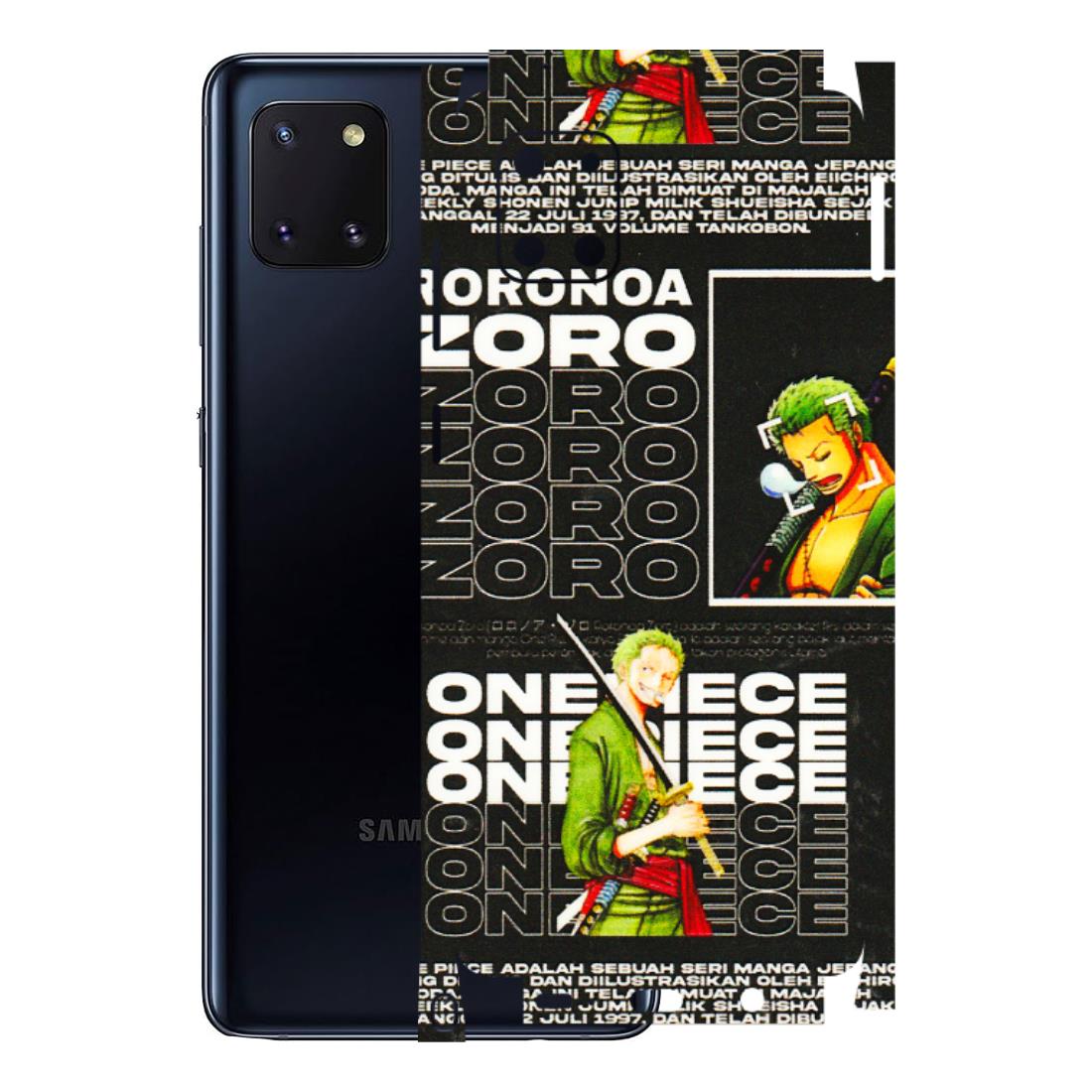 Samsung M/F/Note/Flip and C Phone Skins (All Models) - One Piece Zoro - 3D Embossed Finish (L-250) Samsung Galaxy Note 10 Lite