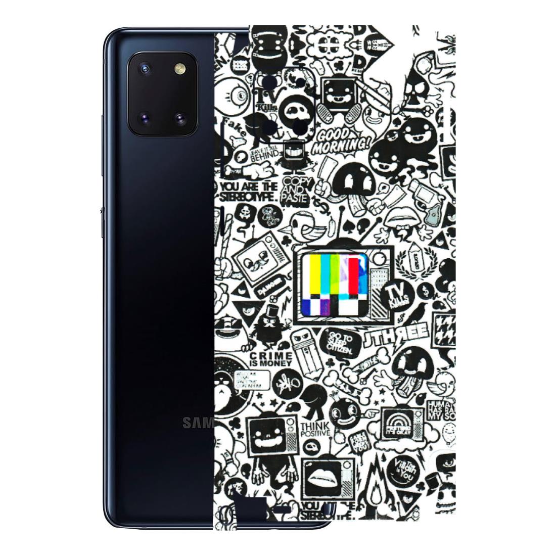 Samsung M/F/Note/Flip and C Phone Skins (All Models) - Doodles Positive Art - 3D Embossed Finish (L-263) Samsung Galaxy Note 10 Lite