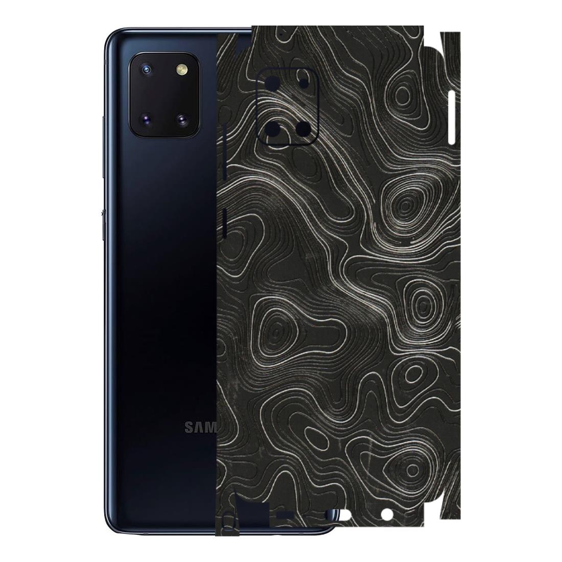 Samsung M/F/Note/Flip and C Phone Skins (All Models) - Abstract White Line Map - 3D Embossed Finish (L-269) Samsung Galaxy Note 10 Lite