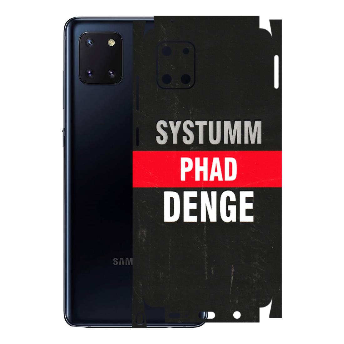 Samsung M/F/Note/Flip and C Phone Skins (All Models) - Systumm Phad Denge - 3D Embossed Finish (L-278) Samsung Galaxy Note 10 Lite