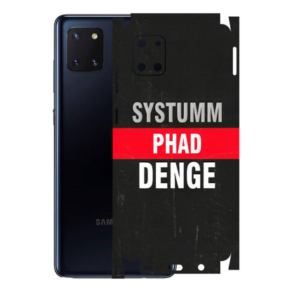 Samsung M/F/Note/Flip and C Phone Skins (All Models) - Systumm Phad Denge - 3D Embossed Finish (L-278) Samsung Galaxy Note 10 Lite
