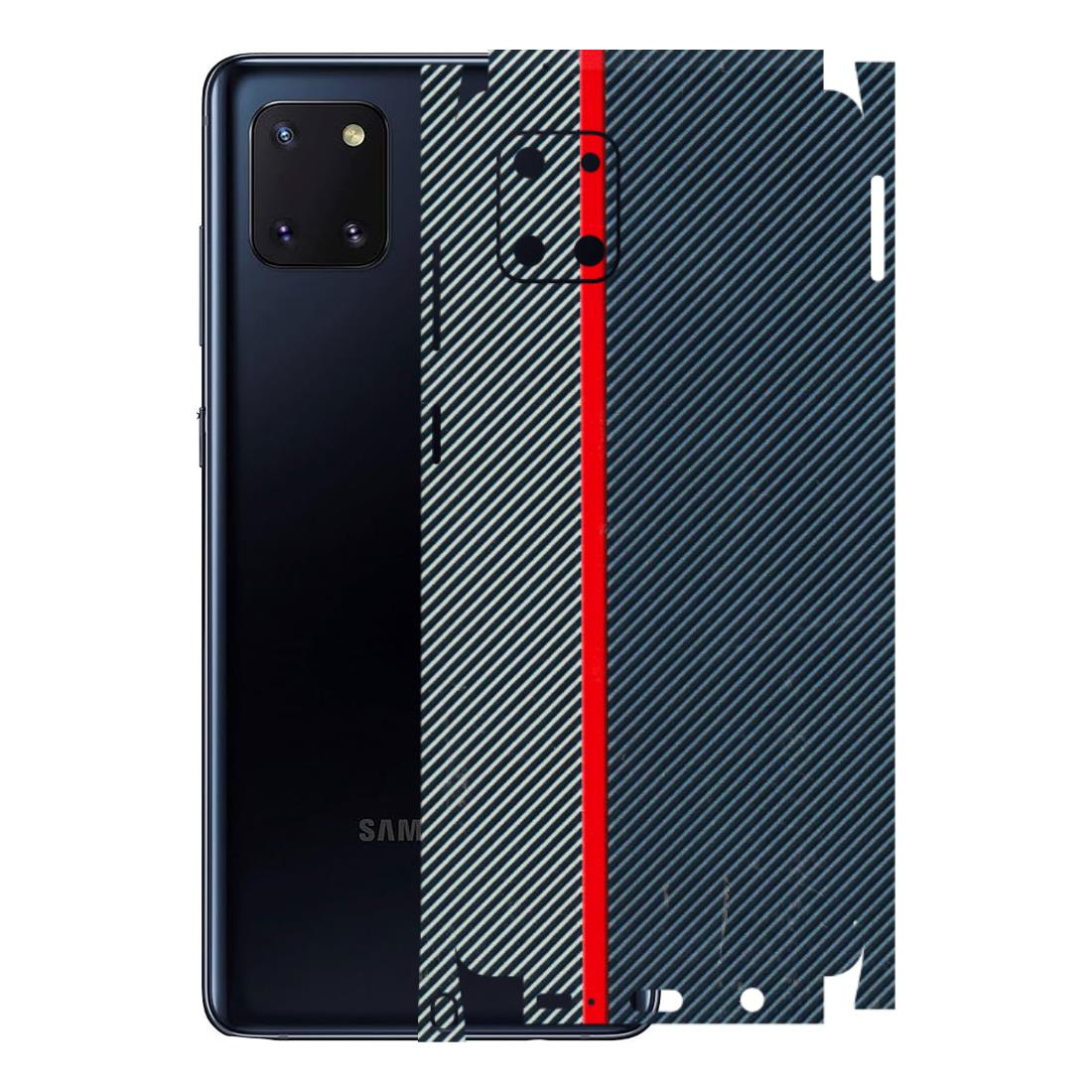Samsung M/F/Note/Flip and C Phone Skins (All Models) - Blue Sober Lines - 3D Embossed Finish (L-305) Samsung Galaxy Note 10 Lite