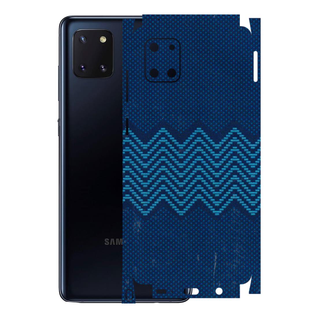 Samsung M/F/Note/Flip and C Phone Skins (All Models) - Blue Sober Waves - 3D Embossed Finish (L-306) Samsung Galaxy Note 10 Lite