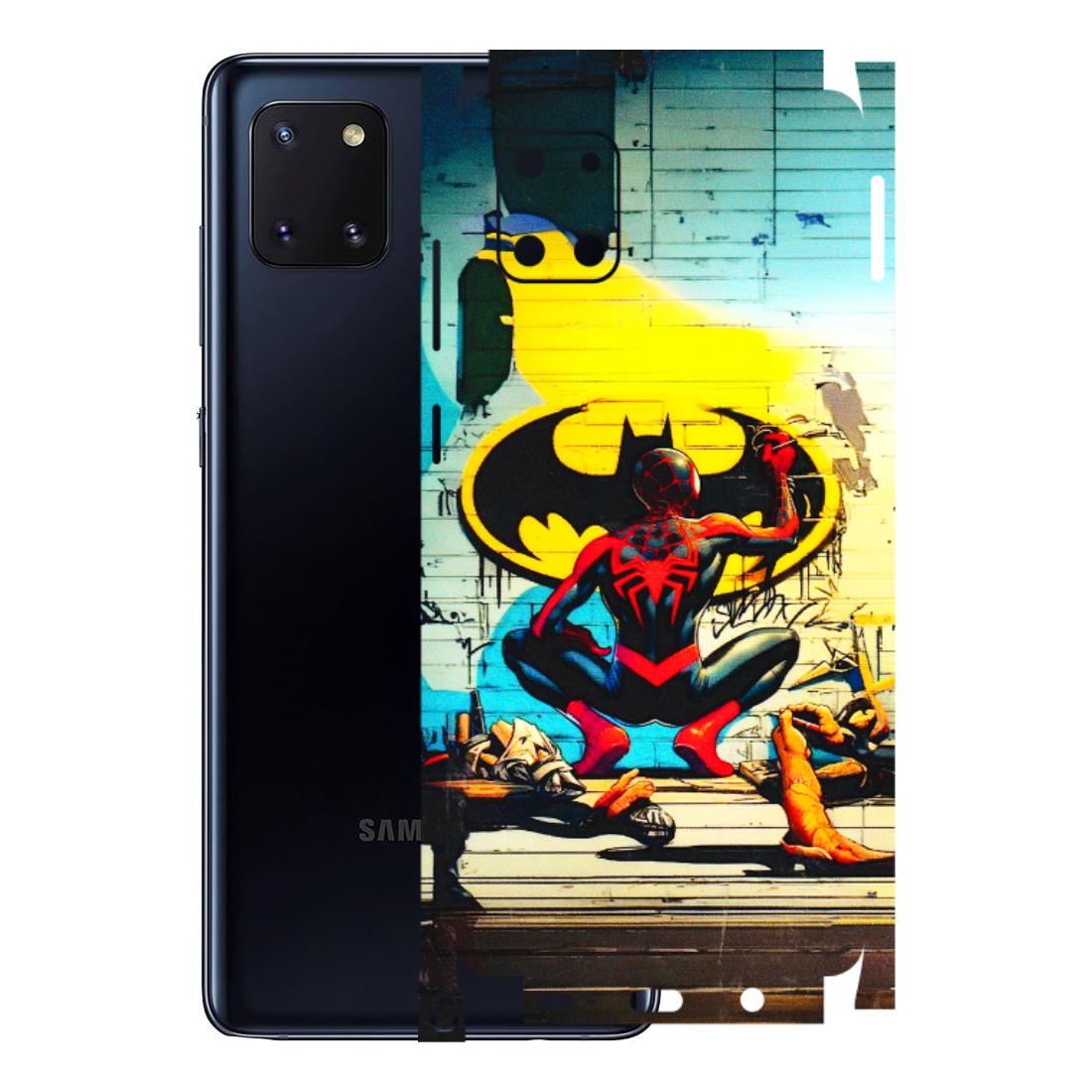 Samsung M/F/Note/Flip and C Phone Skins (All Models) - New Spiderman Bat Logo - 3D Embossed Finish (L-309) Samsung Galaxy Note 10 Lite