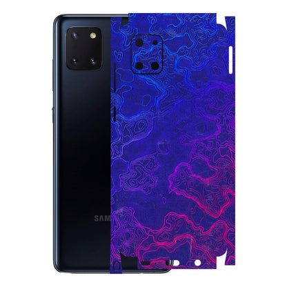 Samsung M/F/Note/Flip and C Phone Skins (All Models) - Purple Ripples Swirl - 3D Embossed Finish (L-314) Samsung Galaxy Note 10 Lite