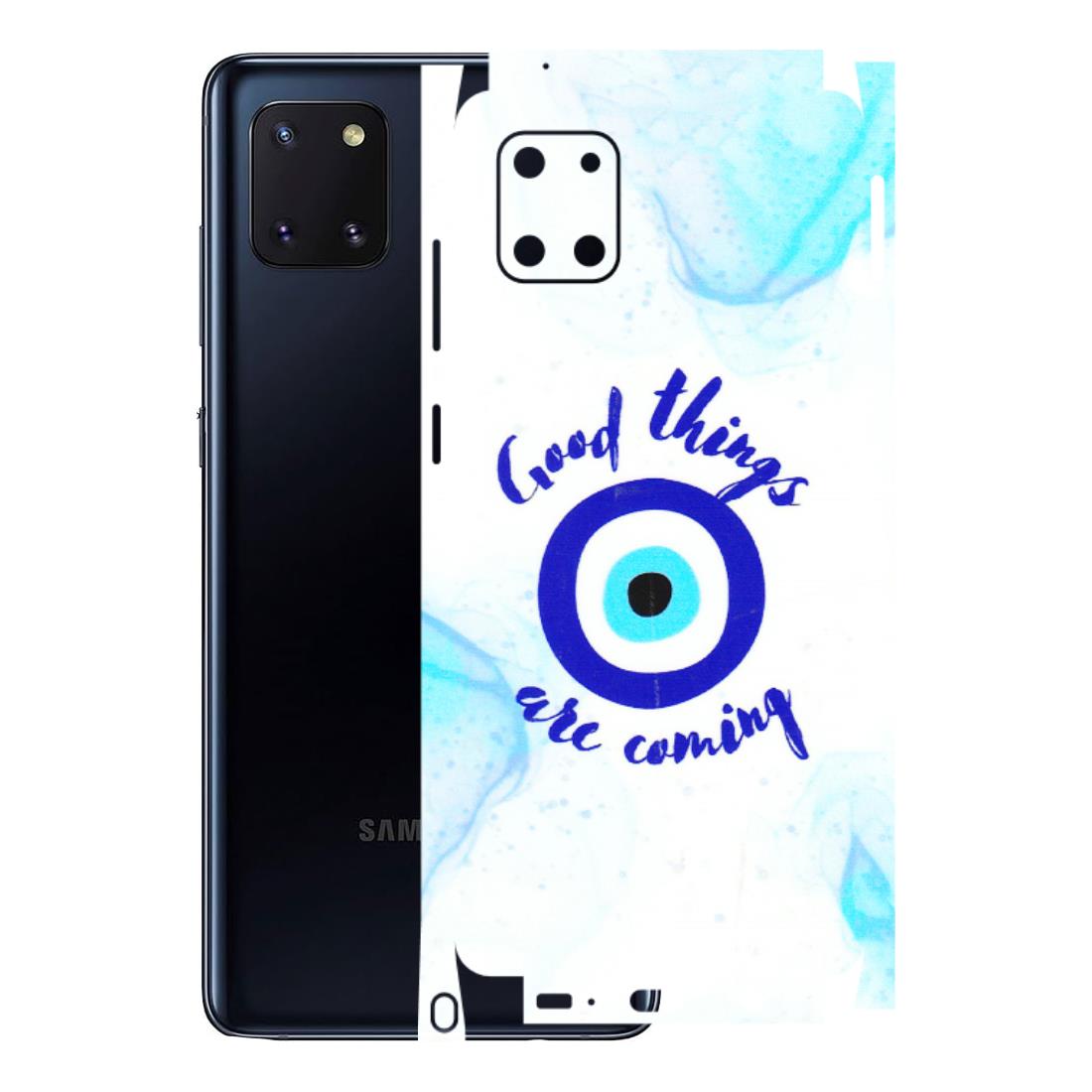 Samsung M/F/Note/Flip and C Phone Skins (All Models) - Evil Eye Good Things Are Coming - 3D Embossed Finish (L-322) Samsung Galaxy Note 10 Lite