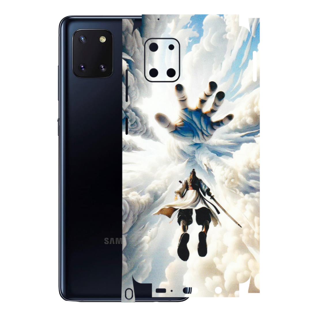Samsung M/F/Note/Flip and C Phone Skins (All Models) - Big Hand With Monkey King - 3D Embossed Finish (L-323) Samsung Galaxy Note 10 Lite