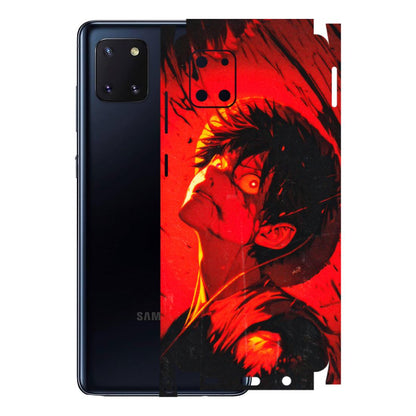 Samsung M/F/Note/Flip and C Phone Skins (All Models) - D.Luffy Power Up One Piece Anime - 3D Embossed Finish (L-326) Samsung Galaxy Note 10 Lite