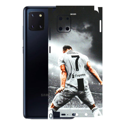 Samsung M/F/Note/Flip and C Phone Skins (All Models) - Ronaldo CR7 Crazy - 3D Embossed Finish (L-44) Samsung Galaxy Note 10 Lite