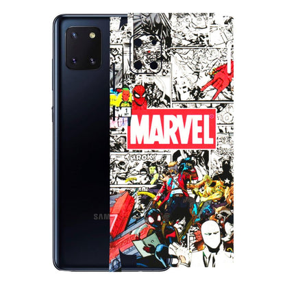 Samsung M/F/Note/Flip and C Phone Skins (All Models) - Marvel Colorful Comic - 3D Embossed Finish (L-64) Samsung Galaxy Note 10 Lite