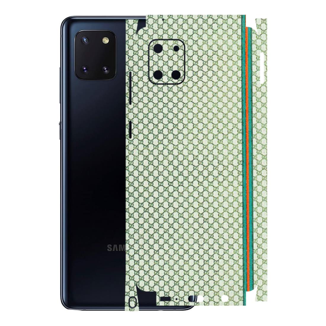 Samsung M/F/Note/Flip and C Phone Skins (All Models) - Gucci Fabric Pattern - 3D Embossed Finish (L-73) Samsung Galaxy Note 10 Lite