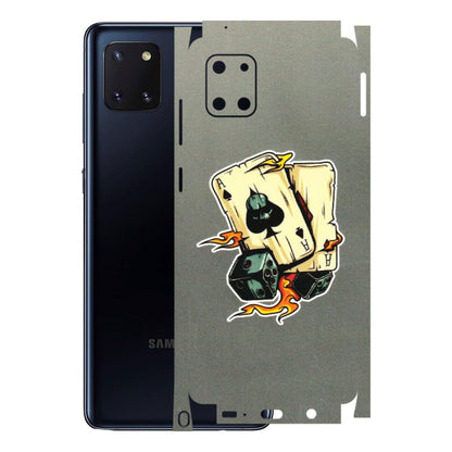 Samsung M/F/Note/Flip and C Phone Skins (All Models) - Grey Cards Of Ace - 3D Embossed Finish (L-77) Samsung Galaxy Note 10 Lite