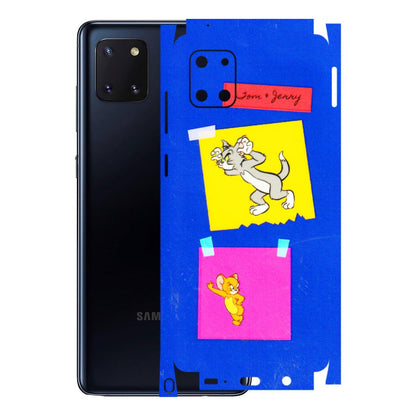 Samsung M/F/Note/Flip and C Phone Skins (All Models) - Tom N Jerry Sticky Notes - 3D Embossed Finish (L-88) Samsung Galaxy Note 10 Lite