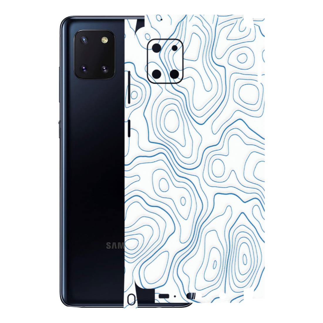 Samsung M/F/Note/Flip and C Phone Skins (All Models) - Blue And White Swirls - Matte Finish (M-139) Samsung Galaxy Note 10 Lite