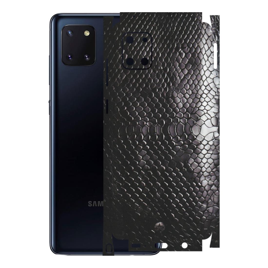 Samsung M/F/Note/Flip and C Phone Skins (All Models) - Black Snack Leather - Matte Finish (M-147) Samsung Galaxy Note 10 Lite