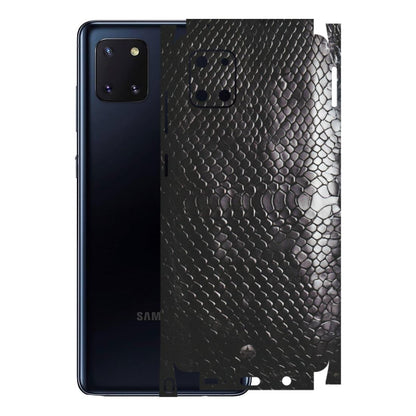 Samsung M/F/Note/Flip and C Phone Skins (All Models) - Black Snack Leather - Matte Finish (M-147) Samsung Galaxy Note 10 Lite