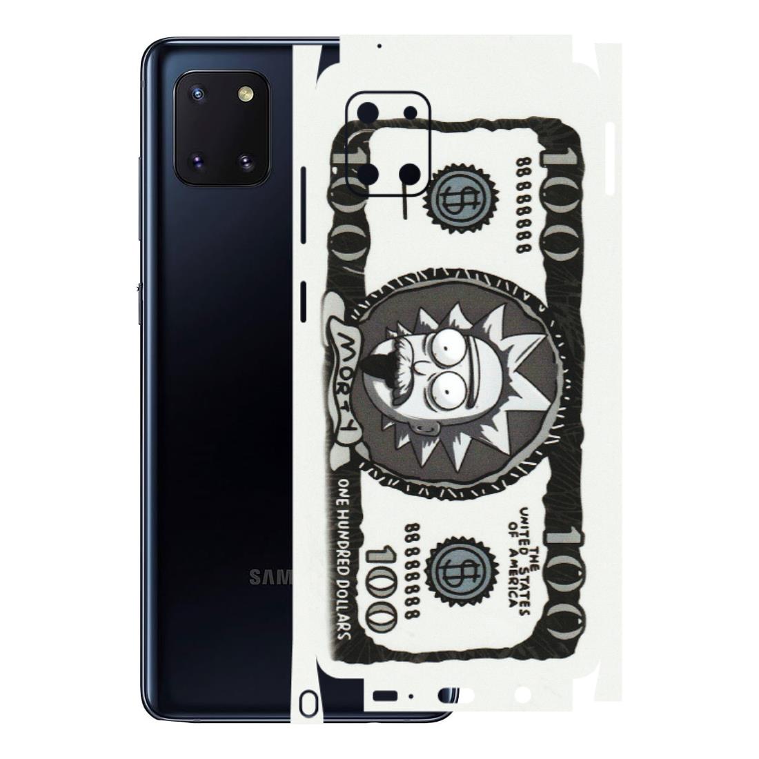 Samsung M/F/Note/Flip and C Phone Skins (All Models) - Rick And Morty Hundred Dollar Anime - Matte Finish (M-161) Samsung Galaxy Note 10 Lite