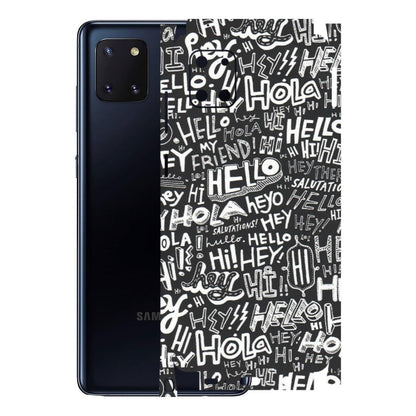 Samsung M/F/Note/Flip and C Phone Skins (All Models) - Hi Hello Doodles - Matte Finish (M-25) Samsung Galaxy Note 10 Lite