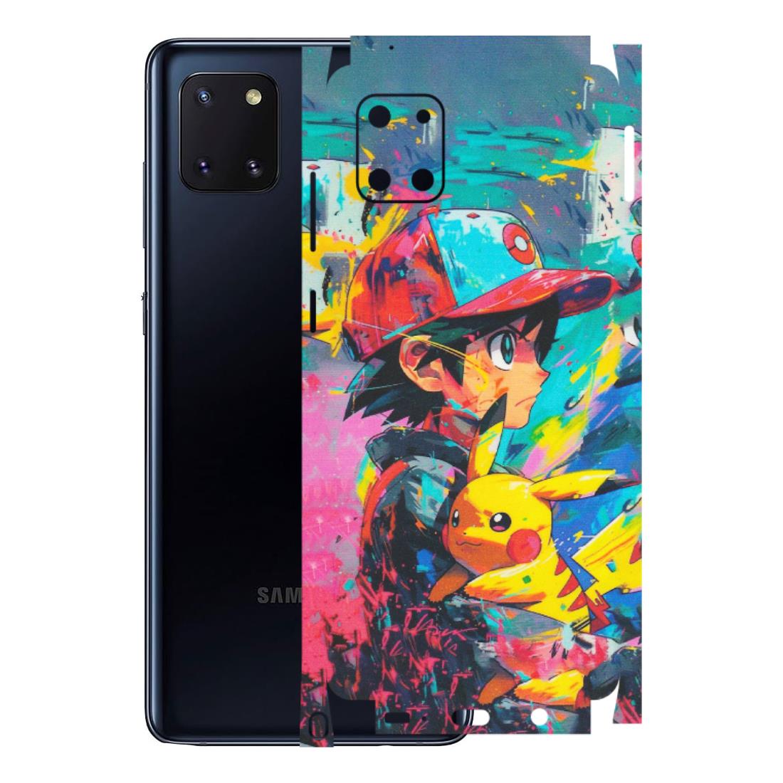 Samsung M/F/Note/Flip and C Phone Skins (All Models) - Ash & Pikachu - Matte Finish (M-26) Samsung Galaxy Note 10 Lite