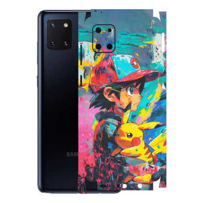 Samsung M/F/Note/Flip and C Phone Skins (All Models) - Ash & Pikachu - Matte Finish (M-26) Samsung Galaxy Note 10 Lite