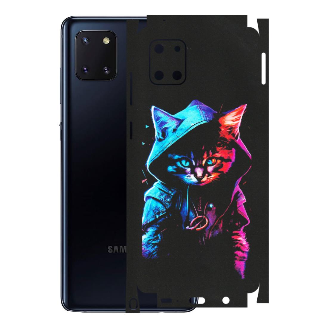 Samsung M/F/Note/Flip and C Phone Skins (All Models) - Cyberpunk Cat - Matte Finish (M-45) Samsung Galaxy Note 10 Lite