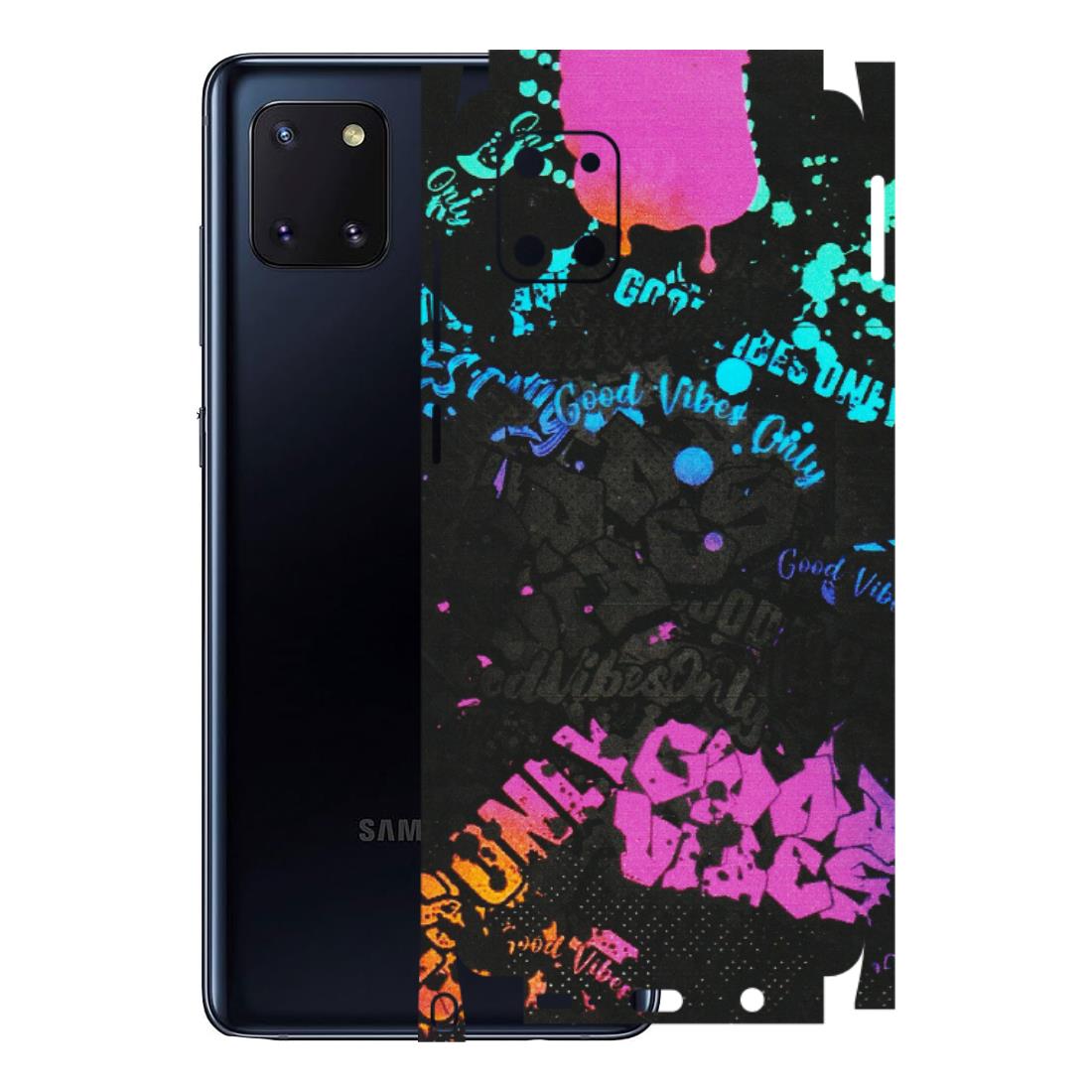 Samsung M/F/Note/Flip and C Phone Skins (All Models) - Majestic Black Vibes - Matte Finish (M-62) Samsung Galaxy Note 10 Lite