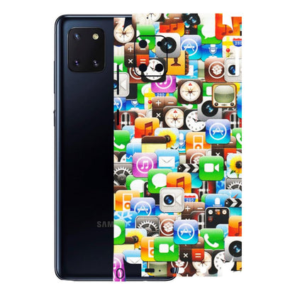 Samsung M/F/Note/Flip and C Phone Skins (All Models) - All Apple Icons - Matte Finish (M-93) Samsung Galaxy Note 10 Lite