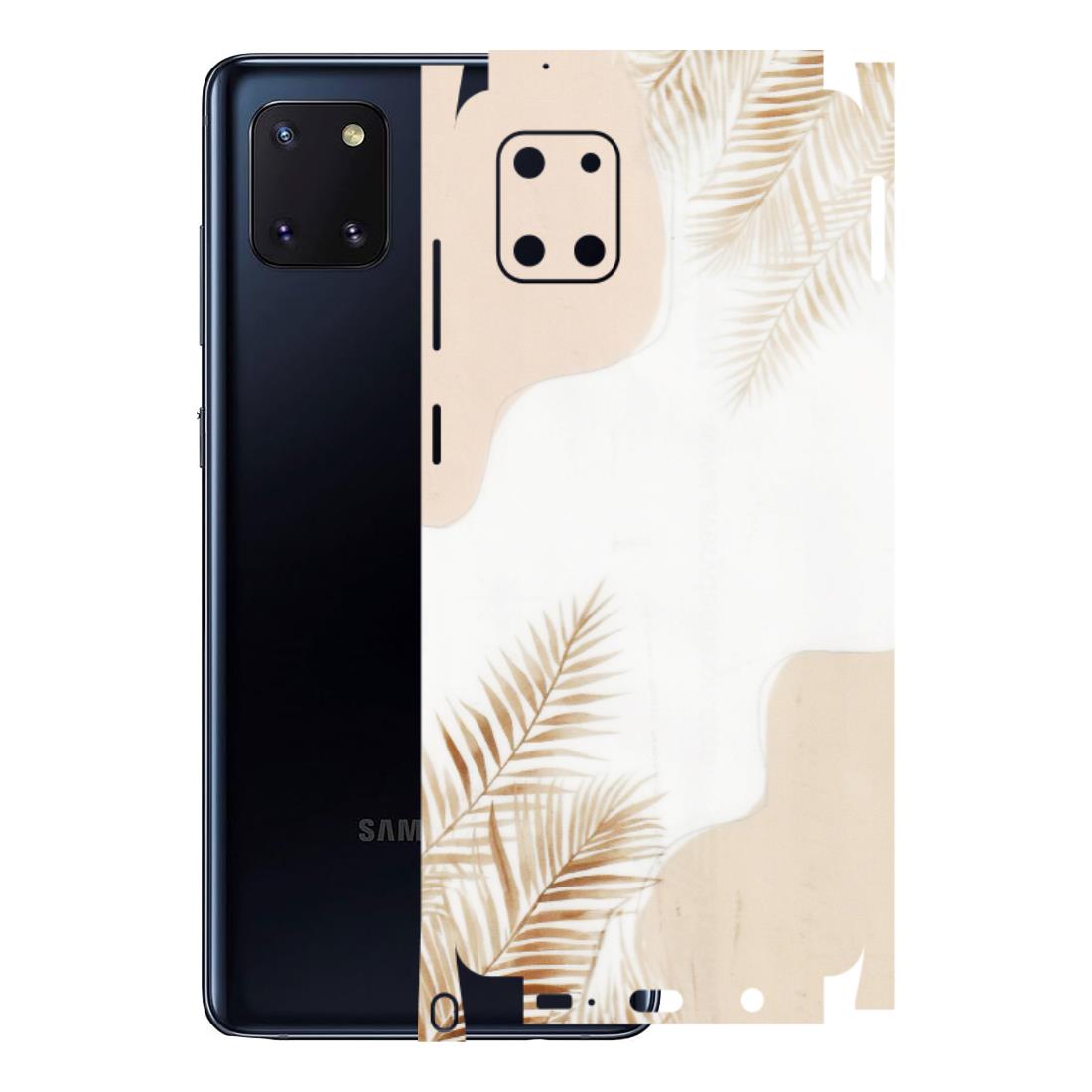 Samsung M/F/Note/Flip and C Phone Skins (All Models) - Gold Petals Abstract - Transparent Finish (T-08) Samsung Galaxy Note 10 Lite