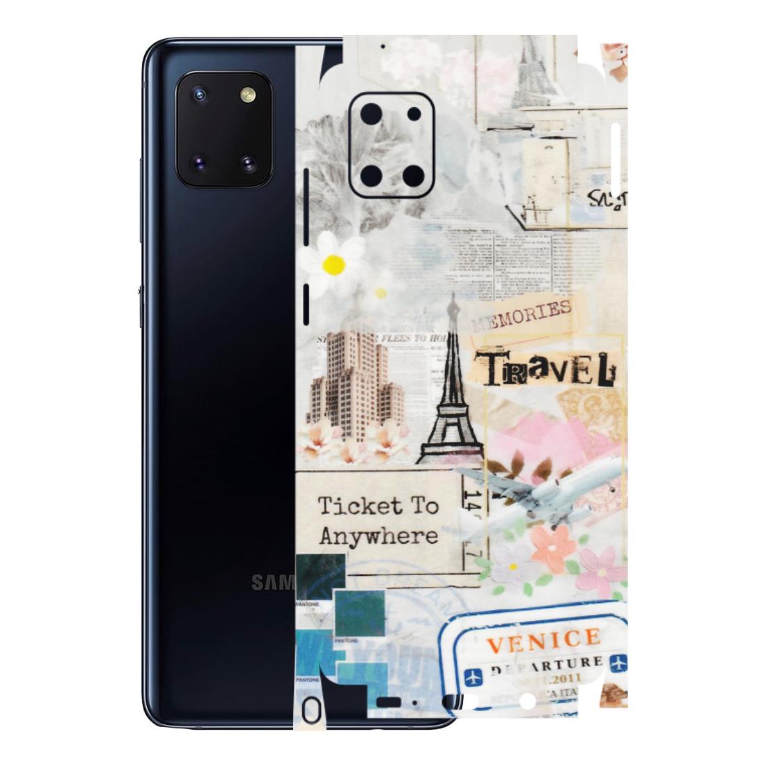 Samsung M/F/Note/Flip and C Phone Skins (All Models) - Travel Memories - Transparent Finish (T-09) Samsung Galaxy Note 10 Lite