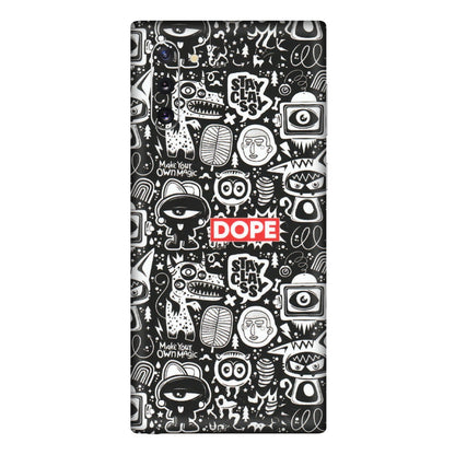 Samsung M/F/Note/Flip and C Phone Skins (All Models) - Dope Stay Classy Black Doodles - Matte Finish (M-126) Samsung Galaxy Note 10
