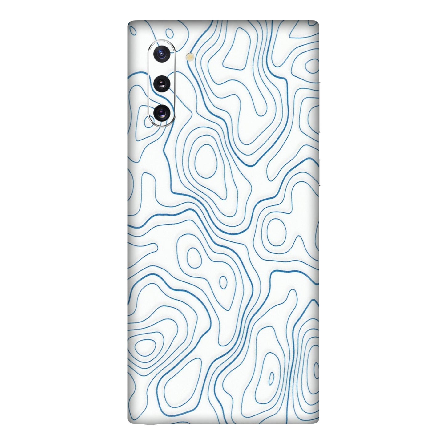 Samsung M/F/Note/Flip and C Phone Skins (All Models) - Blue And White Swirls - Matte Finish (M-139) Samsung Galaxy Note 10