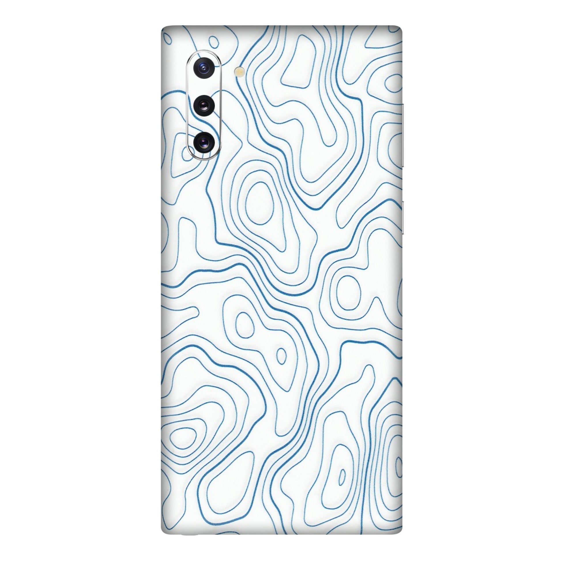 Samsung M/F/Note/Flip and C Phone Skins (All Models) - Blue And White Swirls - Matte Finish (M-139) Samsung Galaxy Note 10