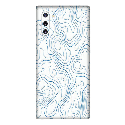 Samsung M/F/Note/Flip and C Phone Skins (All Models) - Blue And White Swirls - Matte Finish (M-139) Samsung Galaxy Note 10