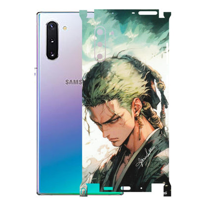 Samsung M/F/Note/Flip and C Phone Skins (All Models) - New Roronoa Zoro One Picece Anime - Matte Finish (M-140) Samsung Galaxy Note 10