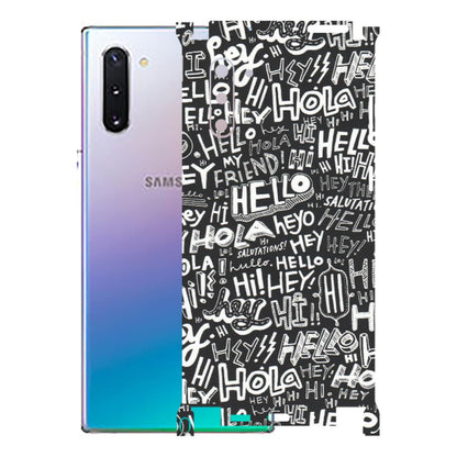 Samsung M/F/Note/Flip and C Phone Skins (All Models) - Hi Hello Doodles - Matte Finish (M-25) Samsung Galaxy Note 10