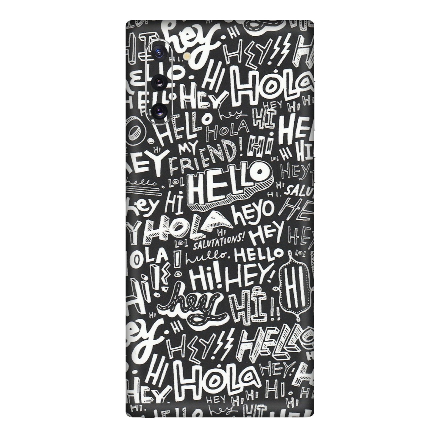 Samsung M/F/Note/Flip and C Phone Skins (All Models) - Hi Hello Doodles - Matte Finish (M-25) Samsung Galaxy Note 10