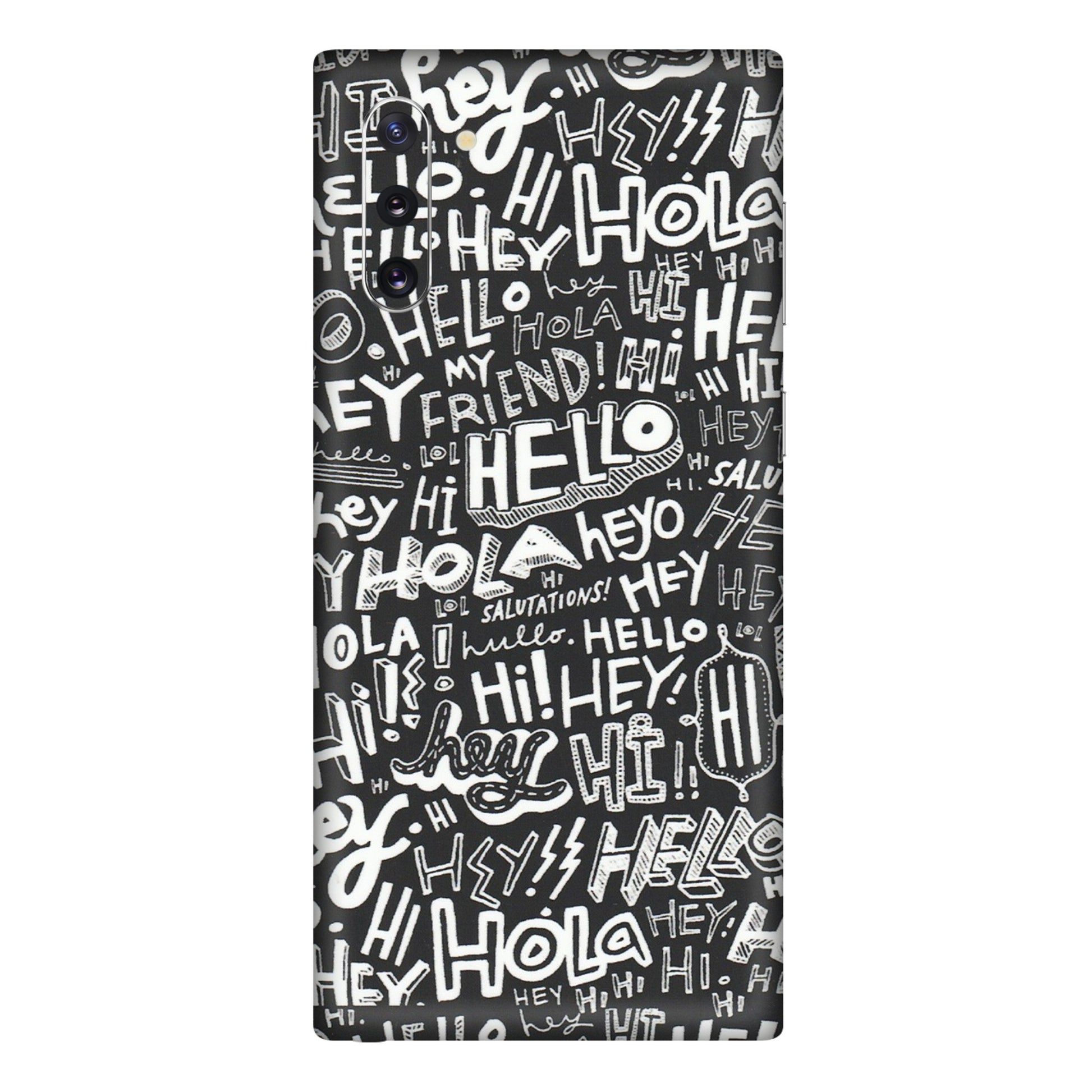 Samsung M/F/Note/Flip and C Phone Skins (All Models) - Hi Hello Doodles - Matte Finish (M-25) Samsung Galaxy Note 10