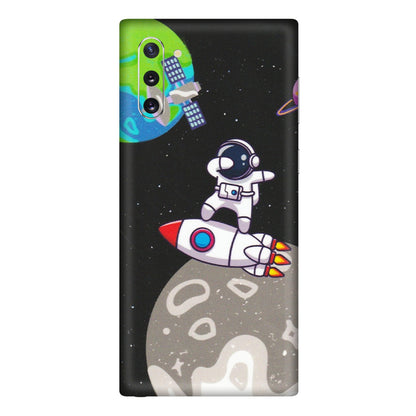Samsung M/F/Note/Flip and C Phone Skins (All Models) - Astronaut Vibing Toon Running - Matte Finish (M-39) Samsung Galaxy Note 10
