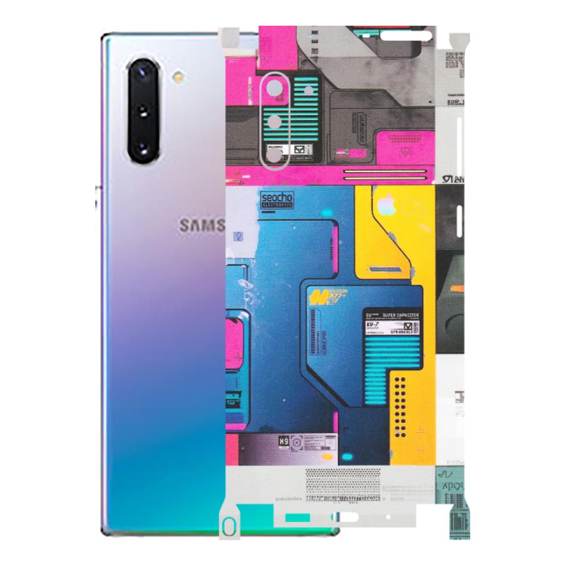 Samsung M/F/Note/Flip and C Phone Skins (All Models) - Colourfull Motherboard Internals - Matte Finish (M-55) Samsung Galaxy Note 10