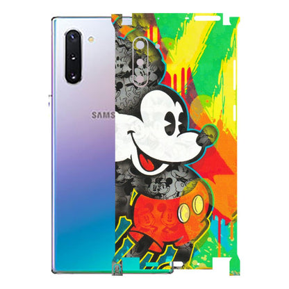 Samsung M/F/Note/Flip and C Phone Skins (All Models) - Multiple Mickey With Colourful Texture - Matte Finish (M-84) Samsung Galaxy Note 10