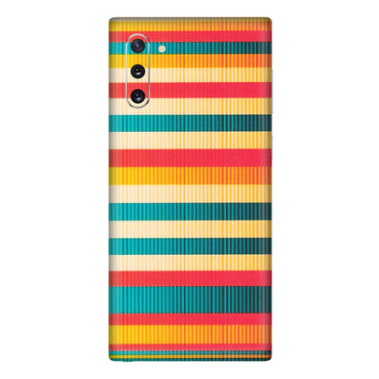 Samsung M/F/Note/Flip and C Phone Skins (All Models) - Colourful Stripes Soothing Effect - Matte Finish (M-86) Samsung Galaxy Note 10