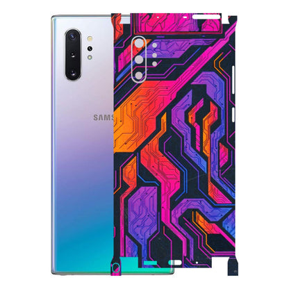 Samsung M/F/Note/Flip and C Phone Skins (All Models) - Tech Circuits Futuristic - 3D Embossed Finish (L-07) Samsung Galaxy Note 10 Plus
