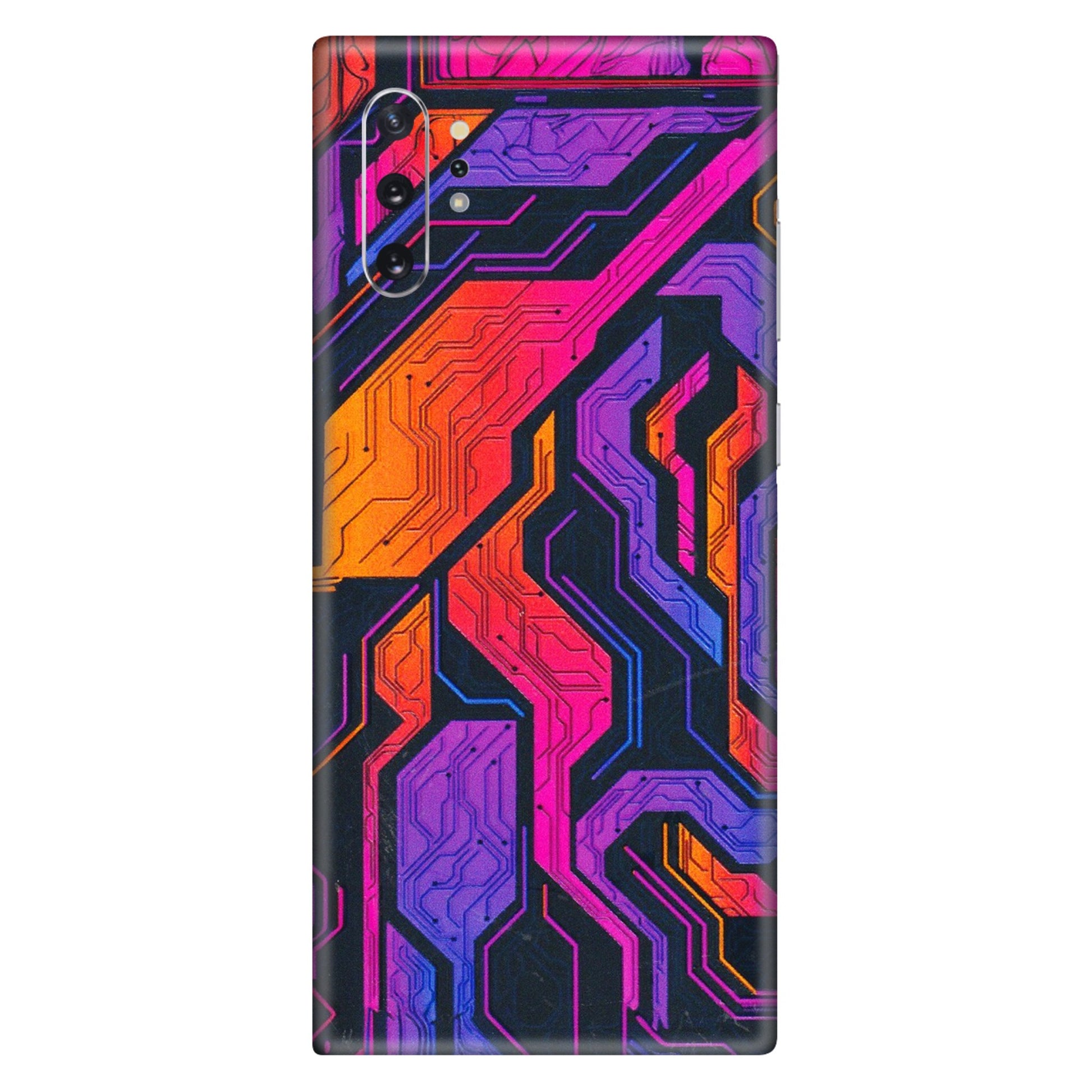 Samsung M/F/Note/Flip and C Phone Skins (All Models) - Tech Circuits Futuristic - 3D Embossed Finish (L-07) Samsung Galaxy Note 10 Plus
