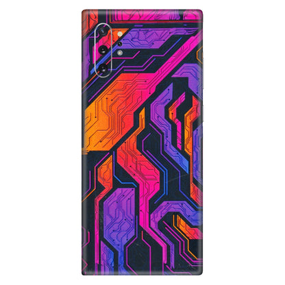 Samsung M/F/Note/Flip and C Phone Skins (All Models) - Tech Circuits Futuristic - 3D Embossed Finish (L-07) Samsung Galaxy Note 10 Plus